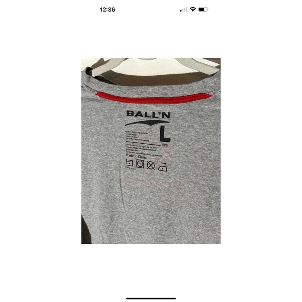 NBALAB BALL'N SINCE 1967 ATLANTA HAWKS T-Shirt‎ L GREY MENS - Picture 3 of 3